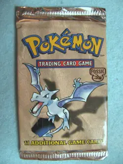 Pokemon Unopened Fossil Booster Pack 11 Cards Factory Sealed 1999 - Image 1