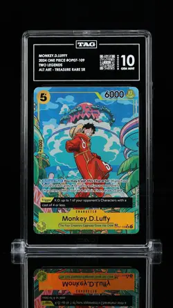 2024 One Piece Two Legends Monkey.D.Luffy #OP07-109 Treasure Rare TAG 10 - Image 1