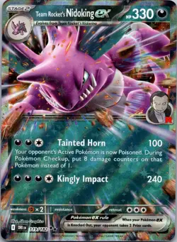 Team Rocket's Nidoking ex 119/182 SV10: Destined Rivals NM Pokemon TCG - Image 1