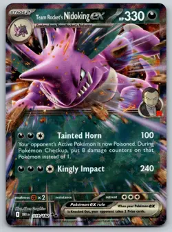 Team Rocket's Nidoking ex - 119/182 SV10: Destined Rivals NM Pokemon Card TCG - Image 1