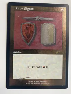 MTG Boros Signet (291) *FOIL ETCHED* SECRET LAIR: Dan Frazier MT/NM Combine Ship - Image 1