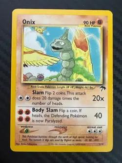 Pokemon TCG Southern Islands Onix Card 3/18 LP - Image 1