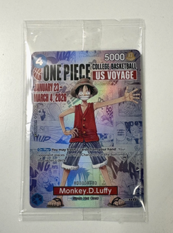 One Piece Rutgers College Basketball US Voyage Monkey D. Luffy Trading Card - Image 1