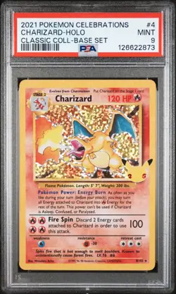PSA 9 MINT Charizard Celebrations Classic Collection Holo Pokemon Card 4/102 - Image 1