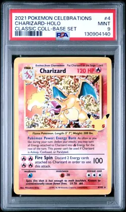 PSA 9 Charizard Celebrations Classic Collection Base Set Holo Pokemon Card #4 - Image 1