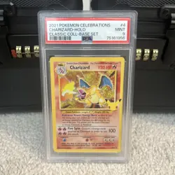 Pokemon Card Charizard 4/102 Celebrations Classic Collection Base Set Holo PSA 9 - Image 1