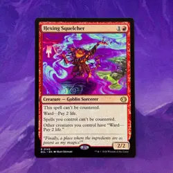 Hexing Squelcher MTG ECL 0145 145 Lorwyn Eclipsed Magic Commander Card R Goblin - Image 1
