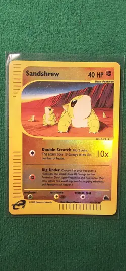 Pokemon TCG Sandshrew Skyridge #92 Reverse Holo individual card collectible - Image 1