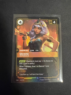 FOIL Riftbound Qiyana Card OGN 155/298 English League of Legends - Image 1