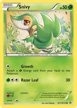 Snivy RC1/RC25 Common Legendary Treasures: Radiant Collection Pokemon Card - Image 1