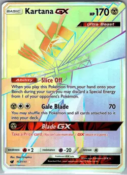 Kartana GX (Secret) 117/111 SM - Crimson Invasion - Pokemon Card - NM - Image 1