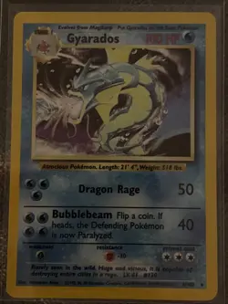 Pokemon Gyarados Holo Rare TCG Card Base Set 6/102 - Image 1