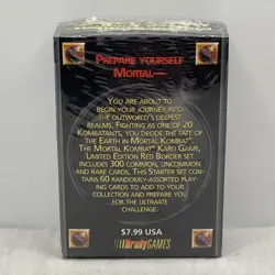 1992 Mortal Kombat Kard Game 60 Card Red Border Starter Deck New Sealed Vintage - Image 4