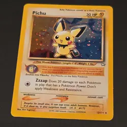 Pichu - 12/111 - Pokemon Neo Genesis Unlimited Holo Rare Card WOTC LP - Image 1