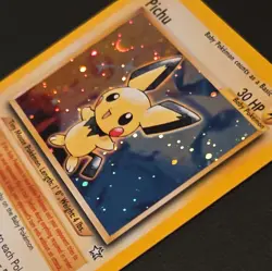 Pichu - 12/111 - Pokemon Neo Genesis Unlimited Holo Rare Card WOTC LP - Image 3