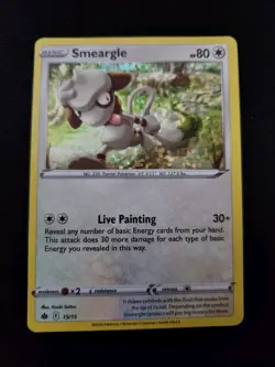 Pokemon Card Smeargle 15/15 McDonalds Promo 2022 Holo Rare Light Play - Image 1