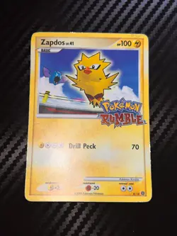 Zapdos 8/16 RUMBLE Stamped Pokemon TCG Card Regular 2009 - Image 1