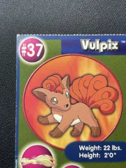 Vulpix #37 Poke Trivia Burger King Pokemon Card 1999 Nintendo LP/DMG - Image 2