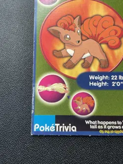 Vulpix #37 Poke Trivia Burger King Pokemon Card 1999 Nintendo LP/DMG - Image 5