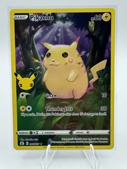 Pokemon TCG Celebrations Pikachu Holo Rare Card 005/025 25th Anniversary Edition - Image 1