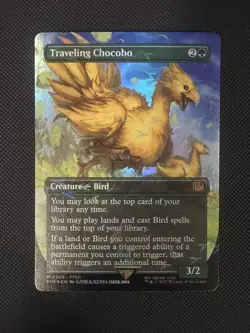 Traveling Chocobo #568 (Borderless) (Chocobo Track Foil) Final Fantasy MTG NM - Image 1