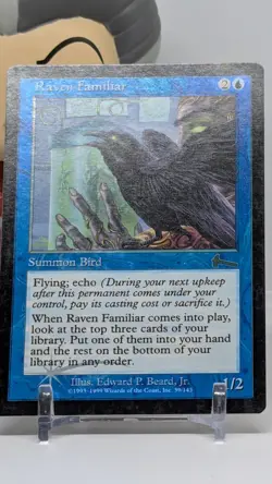 Raven Familiar ✨Foil MP✨ Urza's Legacy 🐦‍⬛ Magic The Gathering 🐦‍⬛ MTG #39/143 - Image 2