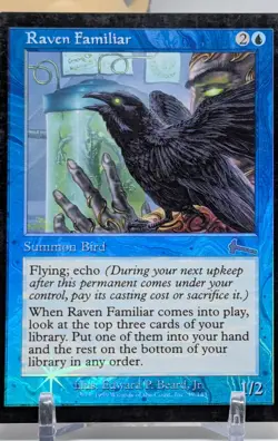 Raven Familiar ✨Foil MP✨ Urza's Legacy 🐦‍⬛ Magic The Gathering 🐦‍⬛ MTG #39/143 - Image 3