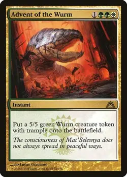 Advent of the Wurm 51 MTG NM - Dragon's Maze - Image 1
