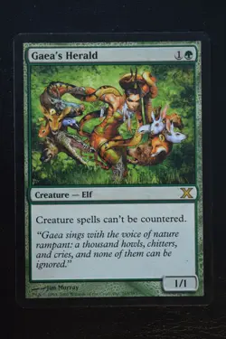 Magic The Gathering MTG GAEA'S HERALD Tenth Edition LP Lightly Played - Image 1