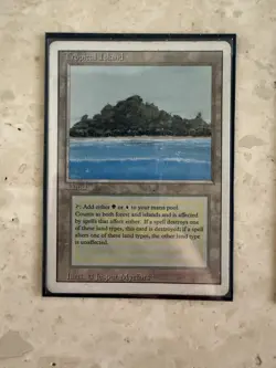Tropical Island MP Revised Edition Land MTG Regular Magic the Gathering - Image 1