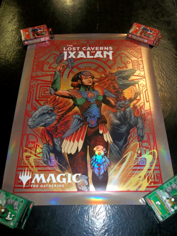 LOST CAVERNS OF IXALAN Foil Promo Poster!! Magic the Gathering! - Image 1
