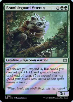 Brambleguard Veteran 0165 MTG Bloomburrow Uncommon Foil NP - Image 1