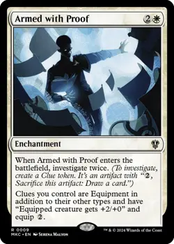 Armed with Proof 0009 MTG Commander MKC Rare NP - Image 1