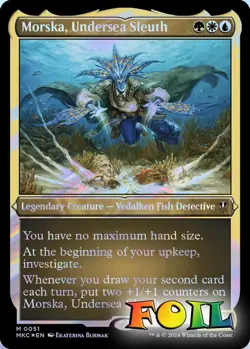 Morska, Undersea Sleuth - Thick Stock 0051 MTG Commander MKC Mythic NP Foil - Image 1