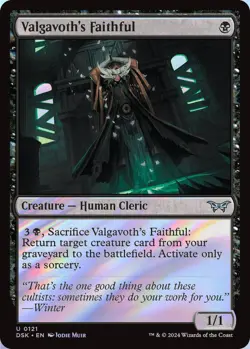 Valgavoth's Faithful MTG DSK 0121 Uncommon NM Foil - Image 1