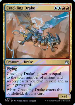 Crackling Drake 0174 MTG RVR NM Foil - Image 1