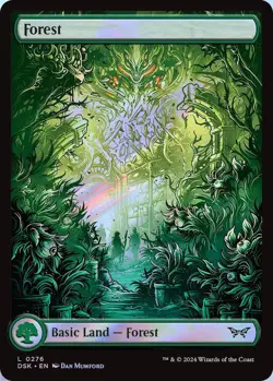Forest (276) - Full Art MTG DSK 0276 Land NM Foil - Image 1