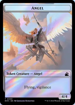 Goblin (0008) // Angel (0003) Double-Sided Token 8//3 MTG RVR NM Foil - Image 2