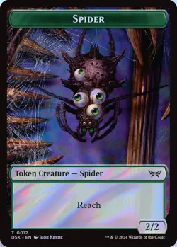 Toy // Spider Double-Sided Token MTG DSK 7//12 Token NM Foil - Image 1