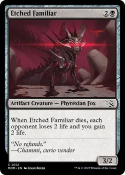 Etched Familiar MTG MOM 101 Common NM - Image 1