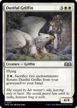 Dutiful Griffin MTG WOE Wilds of Eldraine 11 Uncommon NM - Image 1