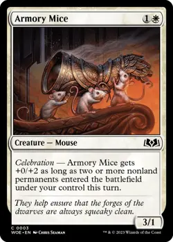 Armory Mice MTG WOE Wilds of Eldraine 3 Common NM - Image 1