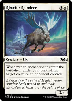 Rimefur Reindeer MTG WOE Wilds of Eldraine 27 Common NM - Image 1