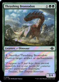 Thrashing Brontodon 216 U MTG LCI NM FOIL - Image 1