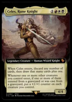 MTG Celes, Rune Knight Extended Art #167 Final Fantasy Non-Foil - Image 1