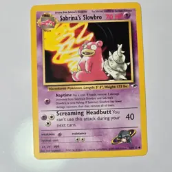 Sabrina's Slowbro 60/132 Gym Heroes Uncommon Pokemon TCG WotC 2000 Ken Sugimori - Image 1