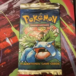 1999 Pokemon Base Set Unlimited Booster Pack Venusaur Artwork WOTC Era English - Image 1