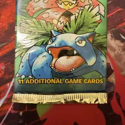 1999 Pokemon Base Set Unlimited Booster Pack Venusaur Artwork WOTC Era English - Image 5