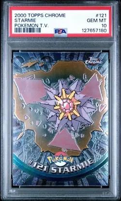 STARMIE PSA 10 GEM MINT 2000 TOPPS CHROME POKEMON T.V. #121 LOW POP - Image 1