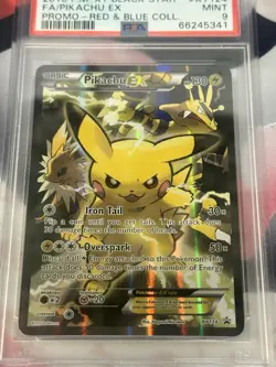 Pokemon Pikachu EX Promo Red & Blue XY124 PSA 9 Mint SHIPS ASAP - Image 3